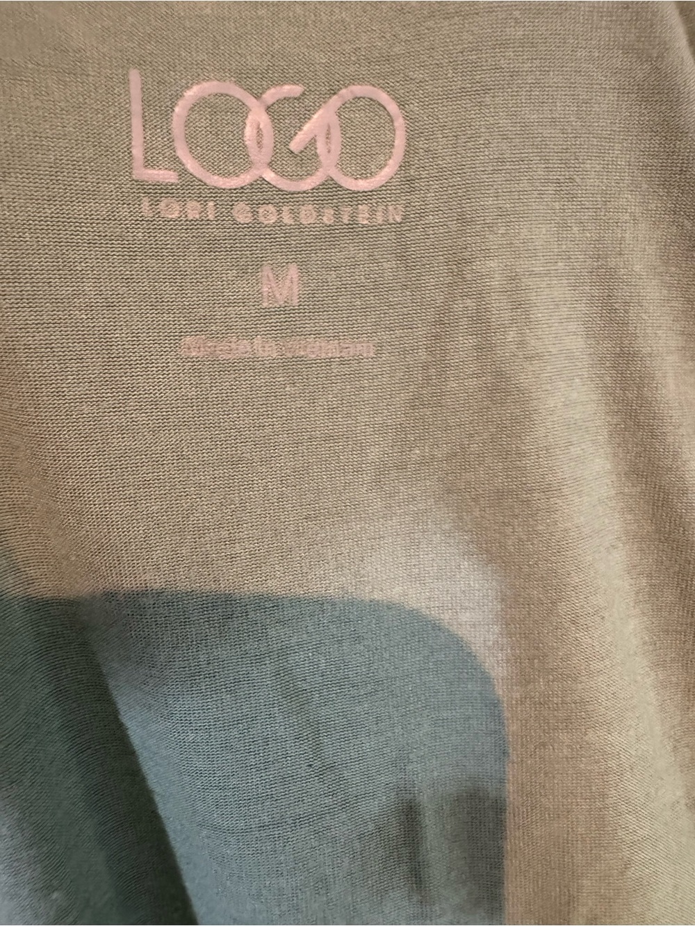 LOGO by Lori Goldstein Lagenlook Sage Green V-Neck Tunic with Pockets SZ M - Picture 7 of 7